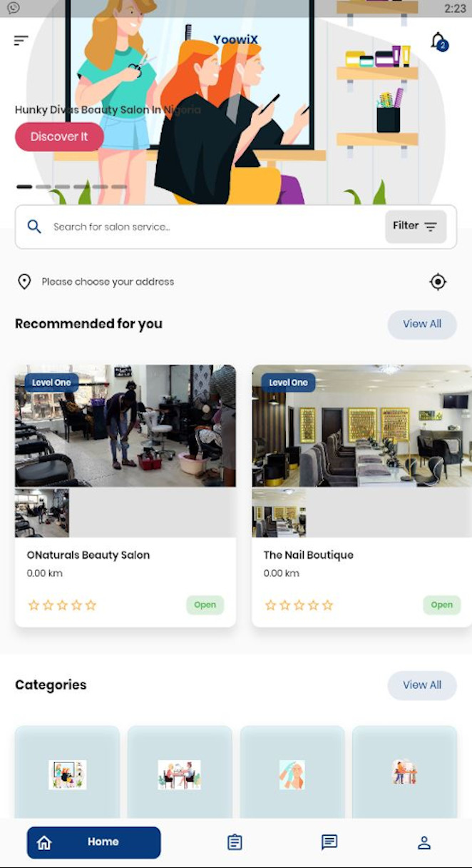 YoowiX best beauty salon booking apps in nigeria